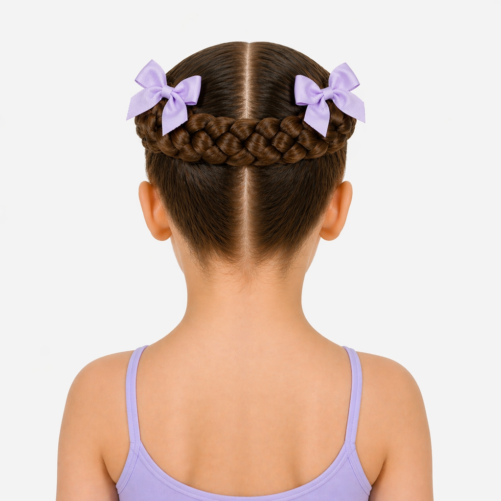 Lilac Ballet/Tap Hair Bows (2 Pack)
