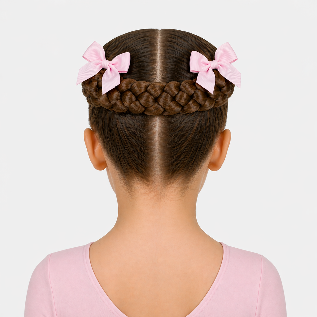 Pink Ballet/Tap Hair Bows (2 Pack)